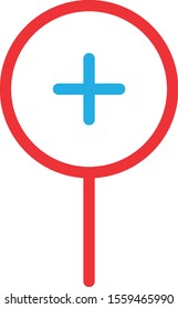 magnifying icon isolated on background
