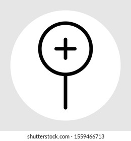 magnifying icon isolated on background
