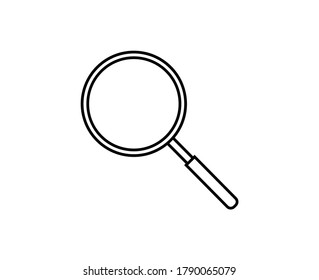 magnifying icon in line style, isolated on white background.