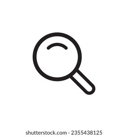 Magnifying icon. Magnify glass. Research, find icon vector. Lens, look magnifier. Search symbol illustration