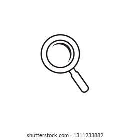 Magnifying icon search symbol vector logo template