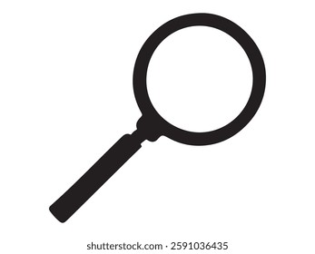 Magnifying icon, search icon vector on white background