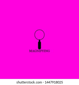 magnifying icon sign signifier vector