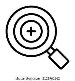 magnifying Icon. User interface Vector Illustration, As a Simple Vector Sign and Trendy Symbol in Line Art Style, for Design and Websites, or Mobile Apps,