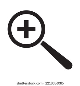 Magnifying Icon Vector. Zoom icon. In flat style.