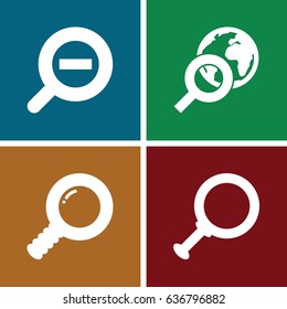 Magnifying icons set.  