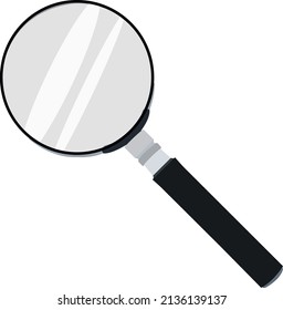 Magnifying instrument, illustration, vector on a white background.