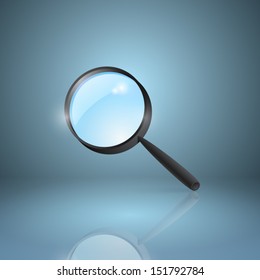 Magnifying lens icon. EPS10 vector.