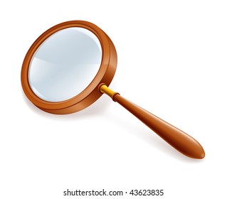 Magnifying lens, vector