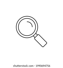 Icono de la línea de aumento aislado en fondo blanco
