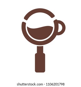magnifying logo. research icon. optical symbol. vector eps 08.