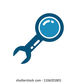 magnifying logo. research icon. optical symbol. vector eps 08.