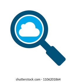 magnifying logo. research icon. optical symbol. vector eps 08.