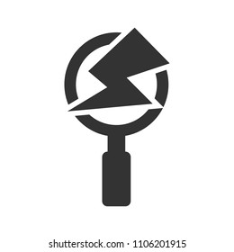 magnifying logo. research icon. optical symbol. vector eps 08.