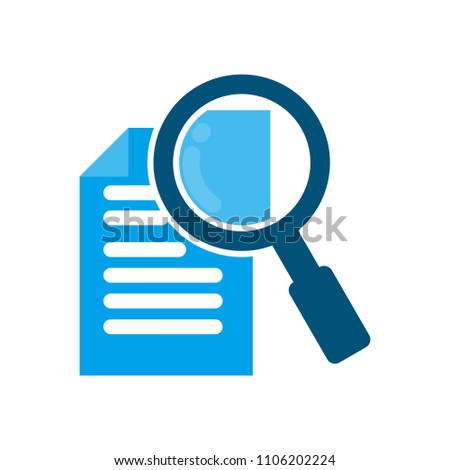 magnifying logo. research icon. optical symbol. vector eps 08.