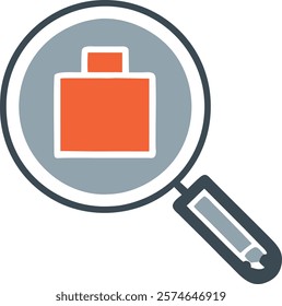 Magnifying Loupe Icon for Precision and Detail, Perfect for Business and Design Concepts