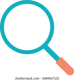 magnifying magnifier search lab science trendy icon on white background for web graphic