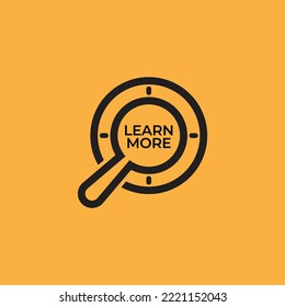 Magnifying Optical Glass With Words Learn More. Learn, more, icon, assistance, background, business, coach, concept, course, data, development