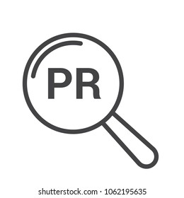 Magnifying Optical Glass With Words Pr. Vector illustration