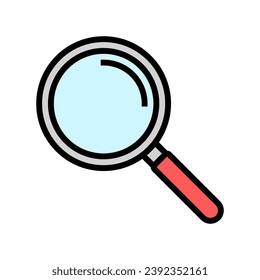 magnifying search glass color icon vector. magnifying search glass sign. isolated symbol illustration