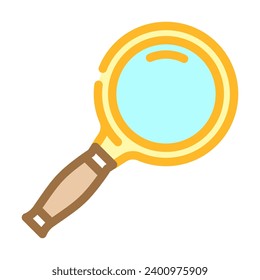 magnifying search glass color icon vector. magnifying search glass sign. isolated symbol illustration