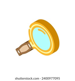 magnifying search glass isometric icon vector. magnifying search glass sign. isolated symbol illustration