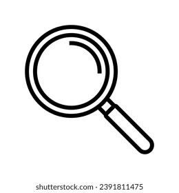 magnifying search glass line icon vector. magnifying search glass sign. isolated contour symbol black illustration