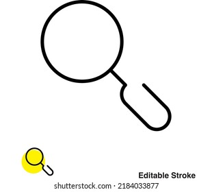 Magnifying Search Glass Vector Line Icon