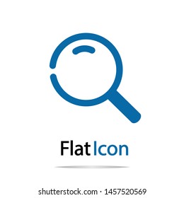 magnifying search icon isolated on white background.