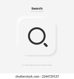 Icono de aumento o búsqueda. Símbolo de búsqueda redondeado. Icono de investigación para medios sociales, aplicación móvil, sitio web, motor de búsqueda, interfaz de usuario, sistema operativo.