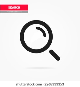 Magnifying or search icon. Rounded search symbol. Research icon for social media, mobile app, website, search engine, UI, operating system.