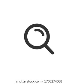 Magnifying or search icon template color editable. Magnifying symbol vector sign isolated on white background.