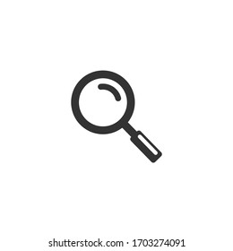 Magnifying or search icon template color editable. Magnifying symbol vector sign isolated on white background.