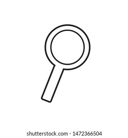  magnifying stick. vision device, vector illustration