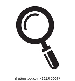 Vergrößerungsvektorglas-Symbol auf weißem Hintergrund