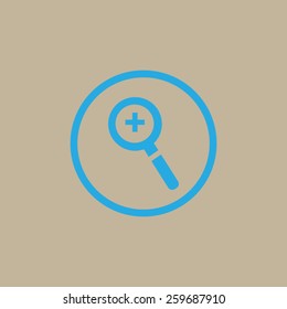 Magnifying vector icon