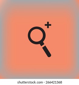 Magnifying vector icon