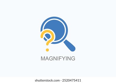 Illustration mit Vektorsymbol oder Logo zur Vergrößerung