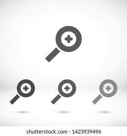 Magnifying Vector icon . Lorem Ipsum Illustration design