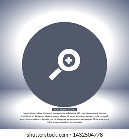 Magnifying Vector icon . Lorem Ipsum Illustration design
