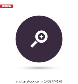 Magnifying Vector icon . Lorem Ipsum Illustration design