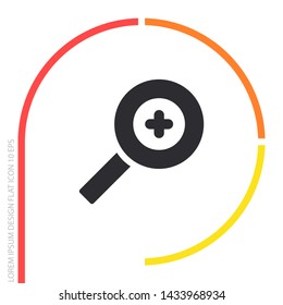 Magnifying Vector icon . Lorem Ipsum Illustration design