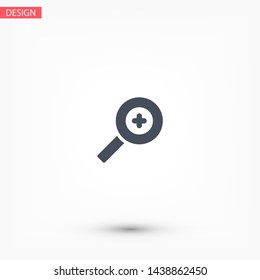 Magnifying Vector icon . Lorem Ipsum Illustration design