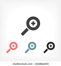 Magnifying Vector icon . Lorem Ipsum Illustration design