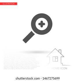Magnifying Vector icon . Lorem Ipsum Illustration design