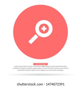 Magnifying Vector icon . Lorem Ipsum Illustration design