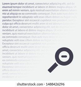 Magnifying Vector icon . Lorem Ipsum Illustration design