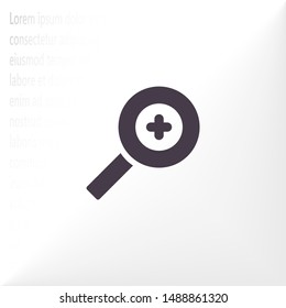 Magnifying Vector icon . Lorem Ipsum Illustration design
