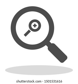 Magnifying Vector icon . Lorem Ipsum Illustration design