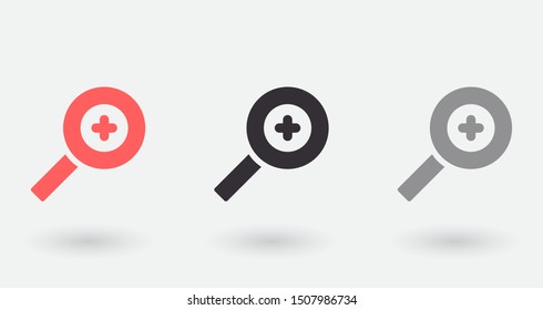 Magnifying Vector icon . Lorem Ipsum Illustration design